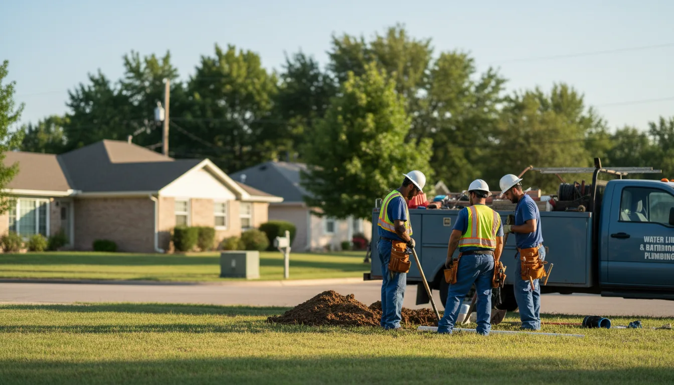 Residential water line and bathroom plumbing service in Winona, TX